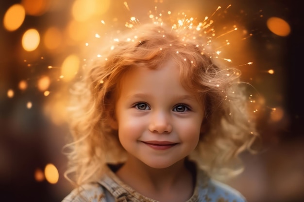 Happy Little Girl celebrating life