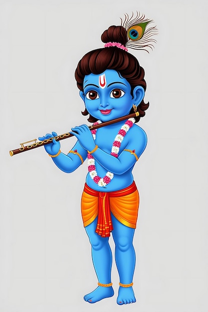 Happy lord Krishna janmashtami celebration banner design template