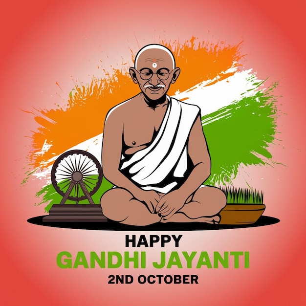 Photo happy mahatma gandhi jayanti social media poster