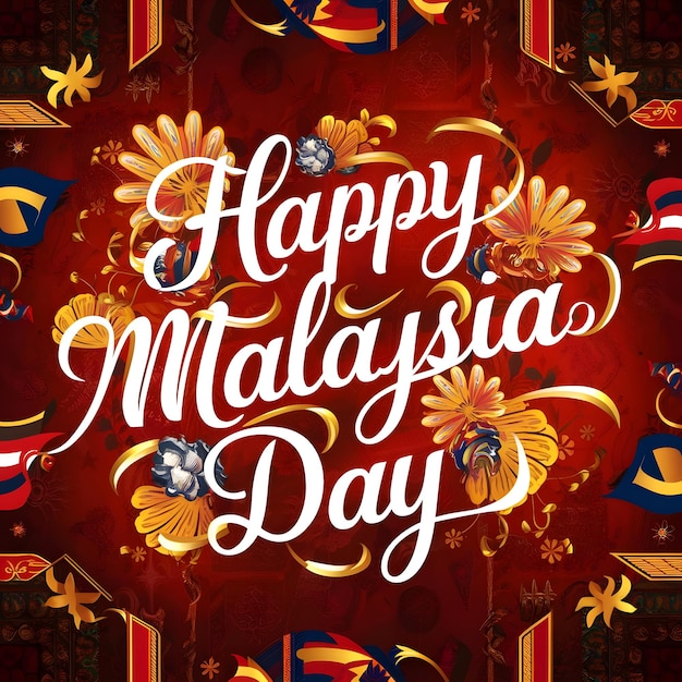 Happy Malaysia Day Banner Poster Greeting Card