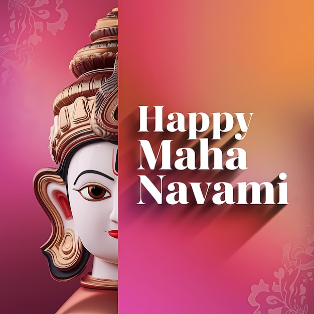 happy mava navami durga poja design