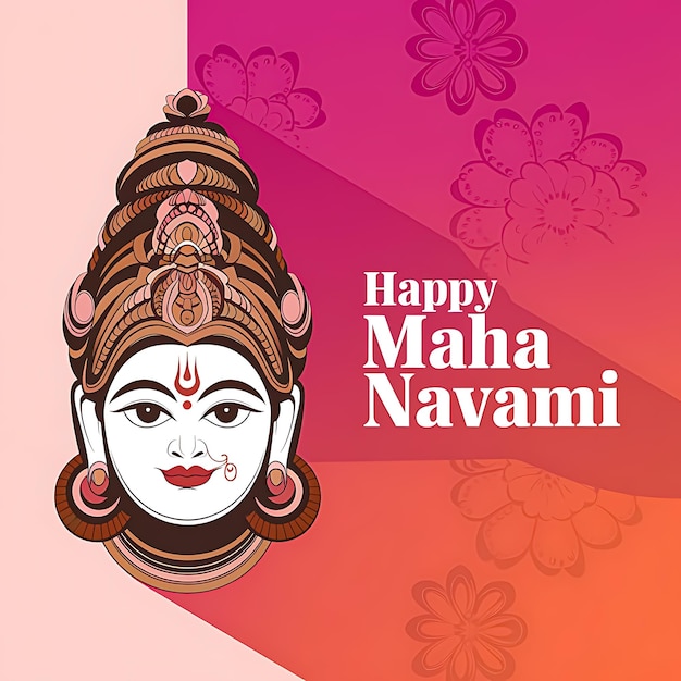 happy mava navami durga poja design