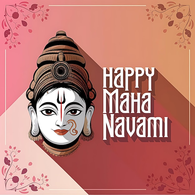 happy mava navami durga poja design