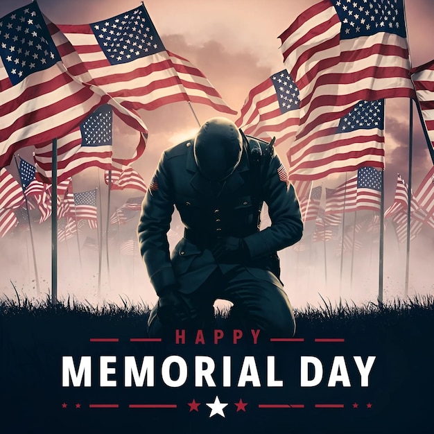 Happy memorial day design