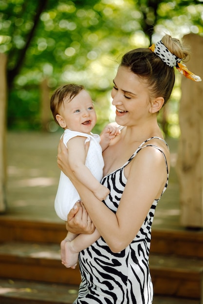 Happy mother and child portrait