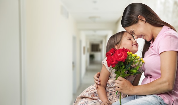 Happy mother and child