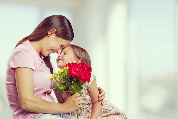 Happy Mother and daughter together