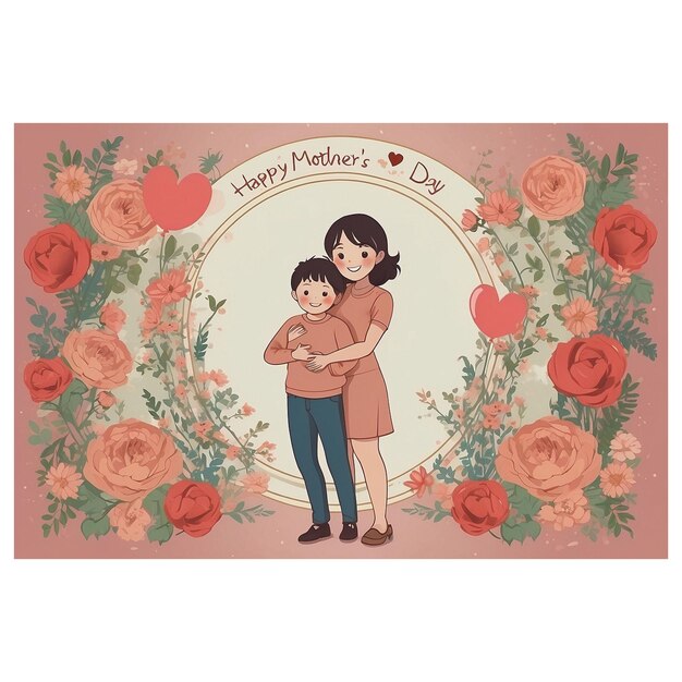 Happy Mothers Day banner design illustration