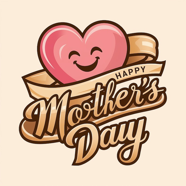 a happy mothers day card with a happy mother day poster