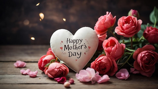 Happy Mothers Day Greeting Blooms and Butterflies