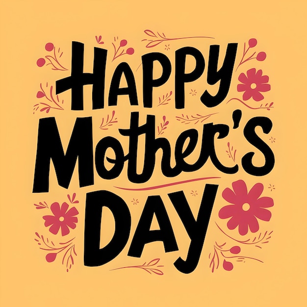 Happy Mothers day lettering background