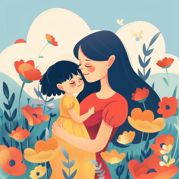 Happy Mothers Day poster Illustration