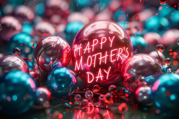 happy mothers day text effect background wallpaper ai generate