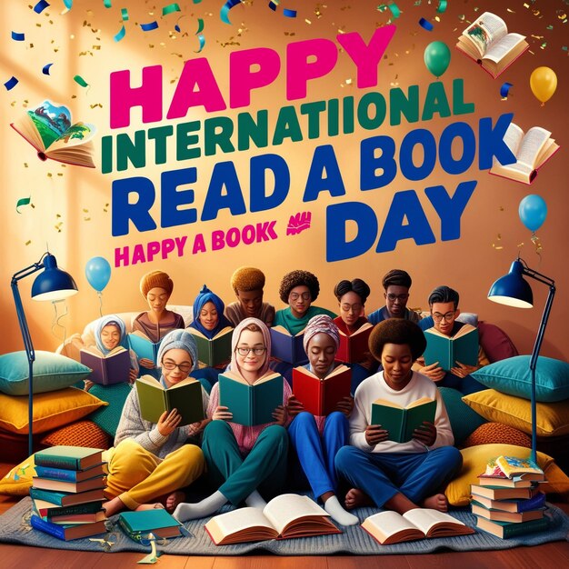 Photo happy national book reader day