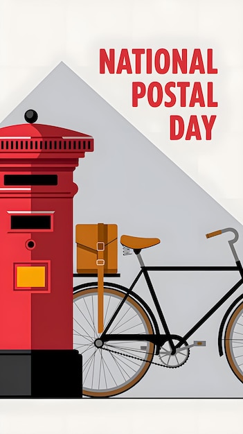 Photo happy national postal day banner