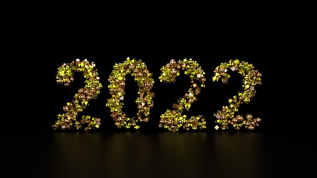 Photo happy new year 2022 text design