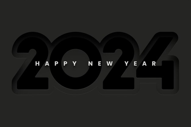 Happy new year 2024 3d background