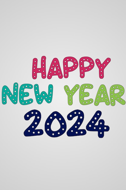 Happy New year 2024 vector design