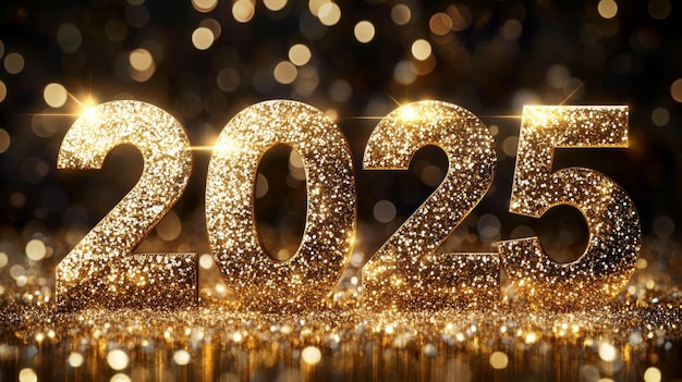 Photo the happy new year 2025 background is a blank canvas for festive inscriptions and designs it can be used for cards screensavers and banners for the new year