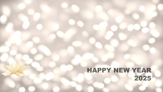 Photo happy new year 2025 blurry metallic flakes background wallpaper