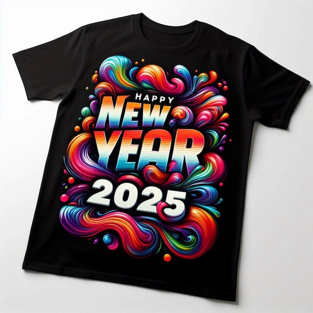 Photo happy new year 2025 with colorful fireworks celebration and the midnight sky background