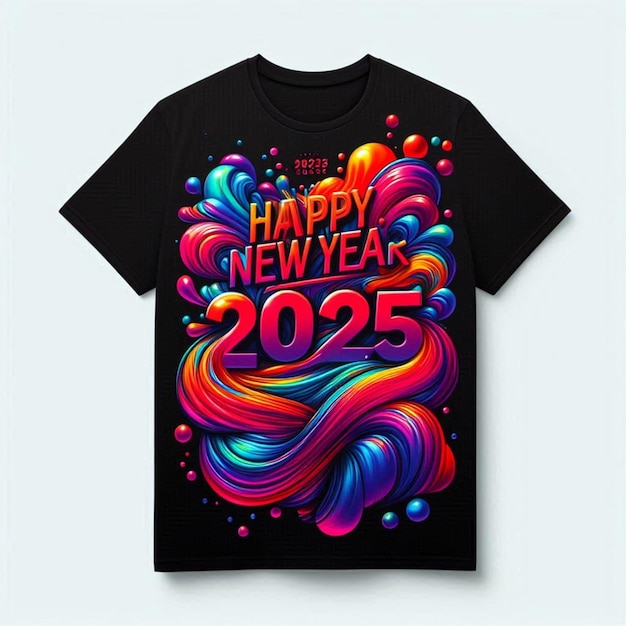 Photo happy new year 2025 with colorful fireworks celebration and the midnight sky background