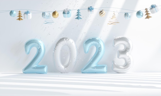 Happy New Year 3d illustrationx9