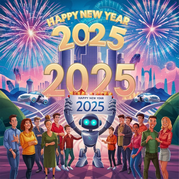 Happy new year background and design template