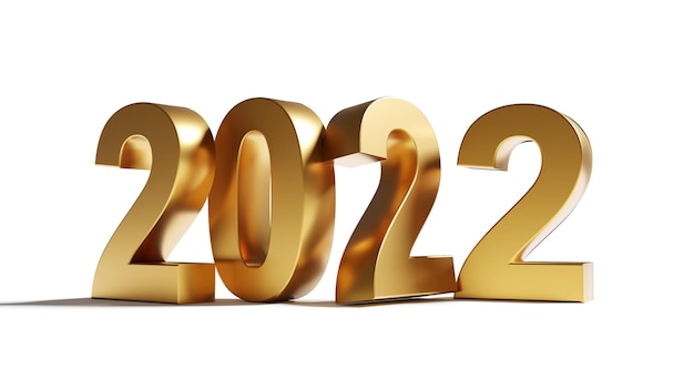 Happy New Year Background. Start to 2022. 3D illustration