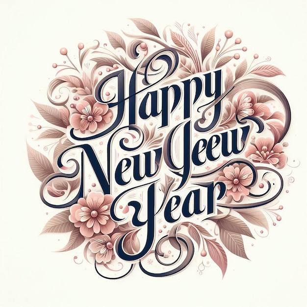 Happy New Year typography Design