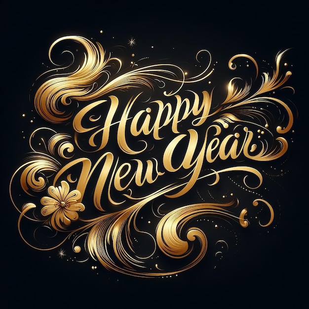 Happy New Year typography Design