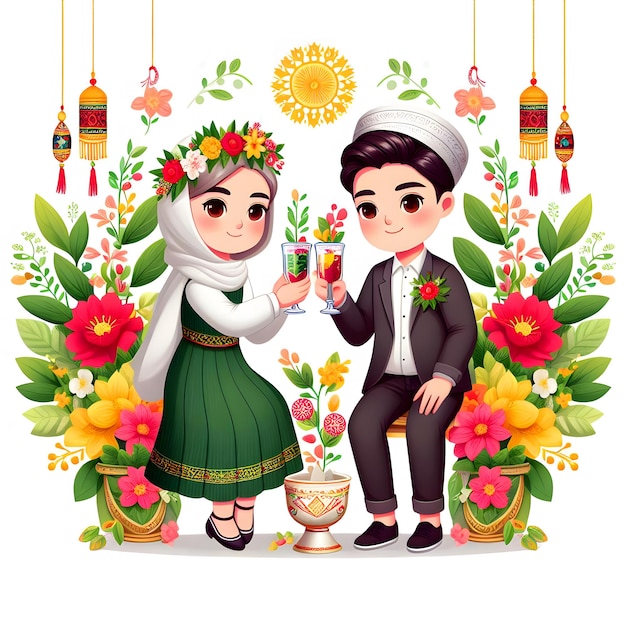 Happy Nowruz celebrated on couple Wishes