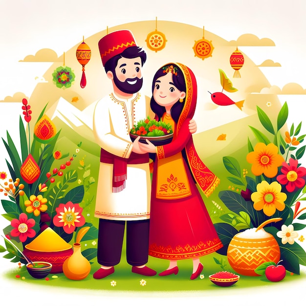 Happy Nowruz celebrated on couple Wishes