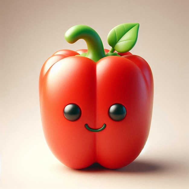 Happy Pepper A Cheerful Veggie Character Full of Life