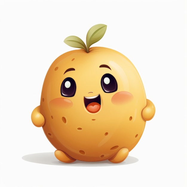 A Happy Potato Cartoon Character Mascot