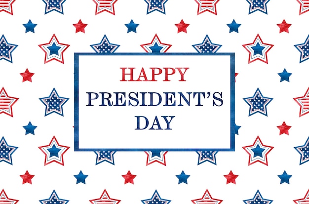 Happy Presidents' Day. Congratulatory inscription for the holiday. Closeup, no people. Congratulations for family, relatives, friends and colleagues