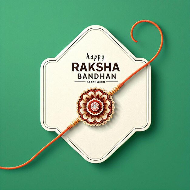 Photo happy raksha bandha typography card design