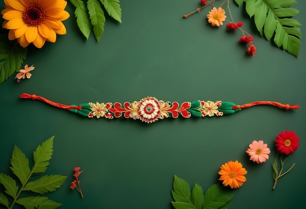 happy raksha bandhan 3d rendered rakhi design ai generated