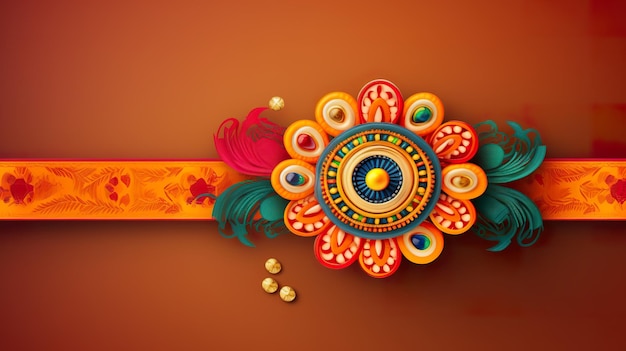 Happy Raksha bandhan with rakhi isolated Generative ai