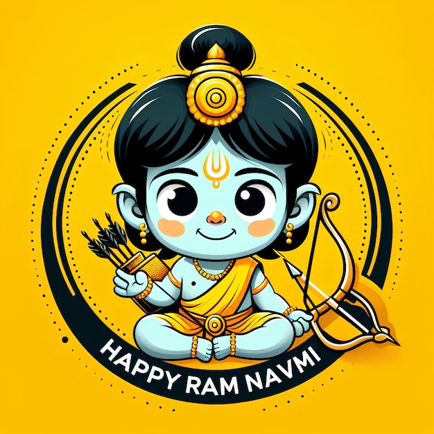 Happy Ram Navami illustration Wishes Poster Banner template