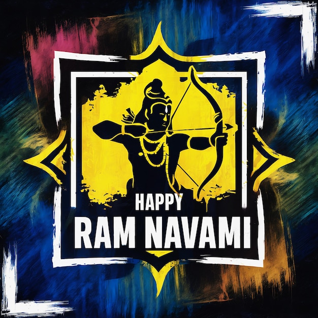 Photo happy ram navami indian hindu festival social media post design