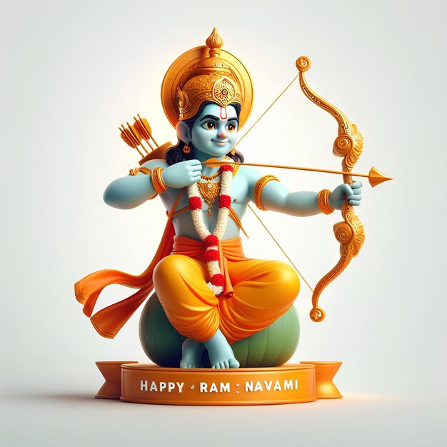 Happy Ram Navami Wishes Poster Banner template