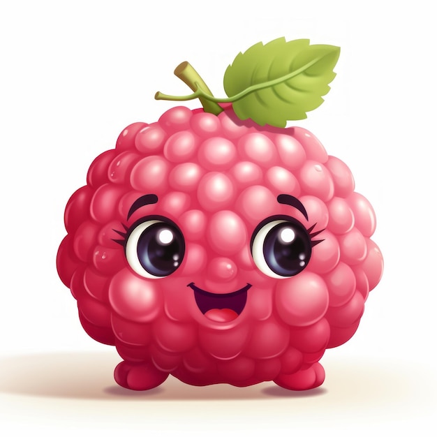 Happy Raspberry Cartoon Mascot