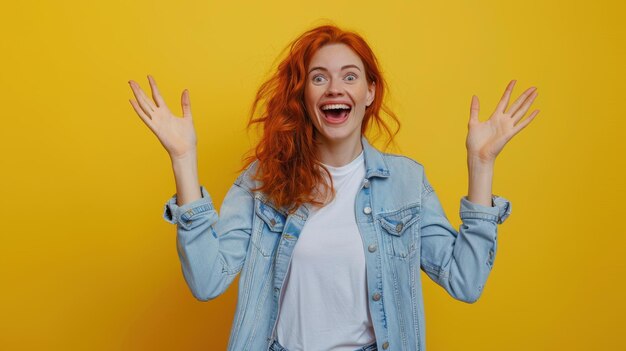 The Happy Redhead Woman