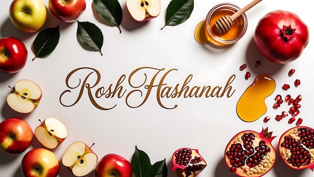 Photo happy rosh hashanah jewish new year holiday celebration