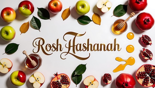 Photo happy rosh hashanah jewish new year holiday celebration