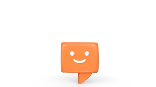 Happy smile message box 3d modelling