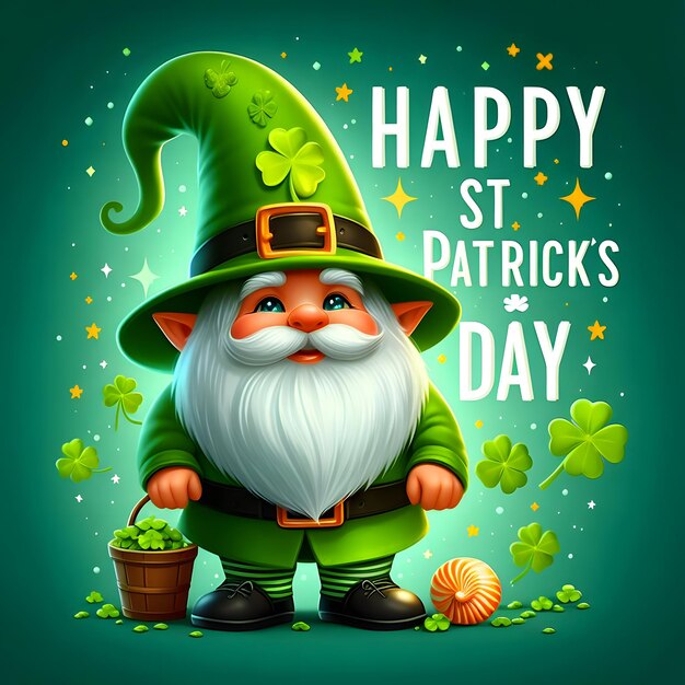 Happy St Patricks Day Irish celebration design Beer festival lettering typography icon