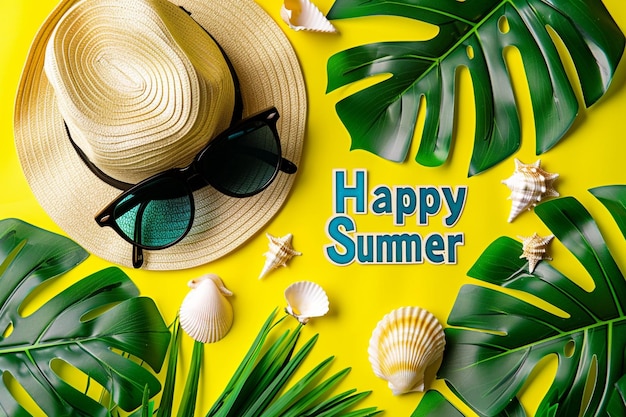 Happy Summer Background Text