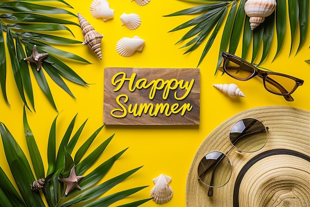 Happy Summer Background Text